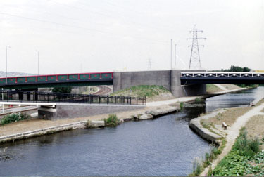 Broughton Lane Bridge over Supertram lines and Sheffield and South Yorkshire Navigation