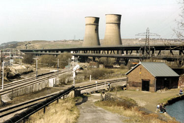 Four ways of travelling - Road via Tinsley Viaduct, Supertram (rails extreme left), Rail and Canal via Sheffield and South Yorkshire Navigation with the Pump House (right)
