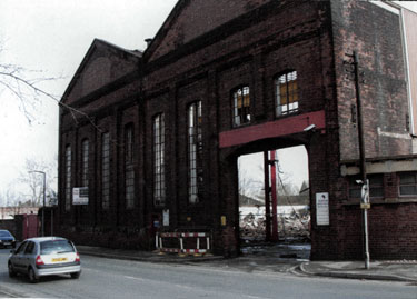 Former Davy Brothers Ltd., Park Iron Works during demolition from Leveson Street