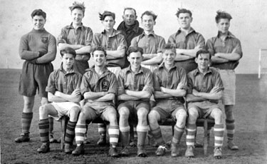 Teacher Mr. Walker and Football Team,City Grammar School 1949
