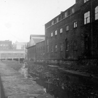 W.A. Tyzack and Sons Co. Ltd., Horsemans Works, Alma Street looking across the Mill Race from Kelham Island