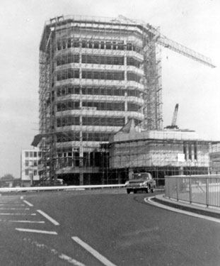 Construction of Amalgamated Union of Engineering Workers (A.E.U.W.) offices from Arundel Gate