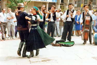 Hungarian Dance Team, Fargate during the World Student Games Cultural Festival 