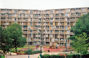Park Hill Flats and childrens playground