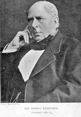 Sir Henry Bessemer (1813 - 1898), inventor of the Bessemer Steel Process