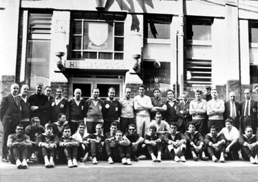 Uruguay football team outside Hillsborough football ground during the World Cup