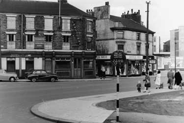 Lansdowne Hotel, Nos. 2-4 Lansdowne Road, and London Road at the junction with Beeley Street.