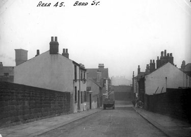 Bard Street, Park, looking towards Broad Street, at the railway bridge. Tower belonging to the Goods Depot, left in background