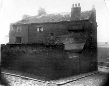 Rear of Woodman Inn, front faced 137, Edward Street, Solly Lane was to the left