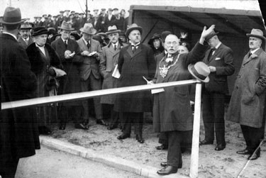 Unidentified official opening, William Farewell Wardley, Lord Mayor, speaking