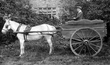 Unidentified horse and cart at Derwent Hall