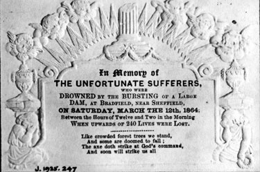 Funeral card for the Flood's dead