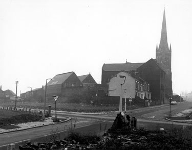 Nos. 22-16, All Saints School and All Saints Church, Lyons Street looking across Petre Street