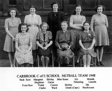 Carbrook Church of England School Netball Team 1948