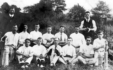 Unidentified Cricket Team including Charles Lee back row far right