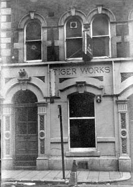 The vacant Tiger Works, No. 138 West Street former premises for a number of years John Townroe and Sons, electro platers; Reus Deakin and Co. and later Dawson Ltd., electro platers