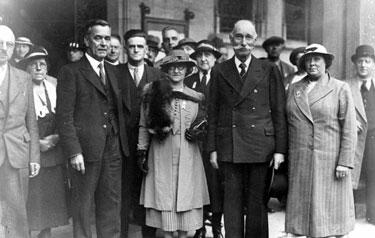 Lord Mayor E G Rowlinson and Lady Mayoress Kathleen Rowlinson on the Sheffield Pilgrimage to the French and Belgian battlefields