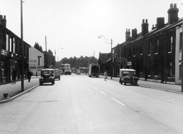 Queens Road from the junction with Clover Road looking towards London Road 	