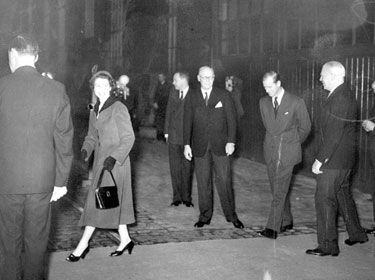 Royal visit of Queen Elizabeth II and Prince Philip to English Steel Corporation, River Don Works