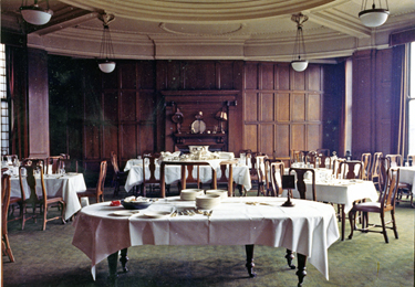 Dining room, The Sheffield Club, No. 36 Norfolk Street 