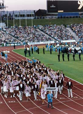 German Team Parade, Opening Ceremony, World Student Games, Don Valley Stadium