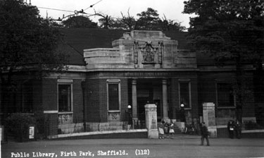 Firth Park Branch Library, Firth Park Road, erected 1937