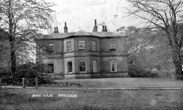 Shire House (or Shire Hall), Nether Shire Lane, Shiregreen Postmark 1906