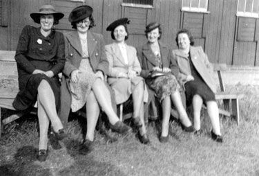 Some of the wives of the English Steel Corporation cricket team