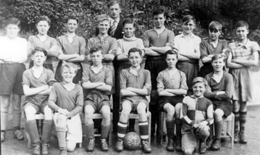 Hucklow Road School Football Team 1947/48 with Teacher Mr. Fred Hill