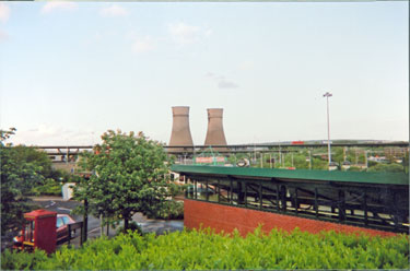 Cooling Towers from behind Platform 2, Meadowhall Station