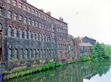 Former premises of James Dixon and Sons, Cornish Place Works and the River Don from Ball Street Bridge
