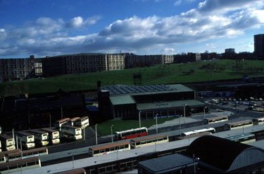 Pond Street Bus Station and Park Hill Flats