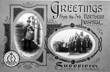 Christmas card from 3rd Northern General Base Hospital, Broomhall, World War I