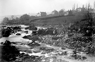 Sheffield Flood, remains of William I. Horn and Co., Wisewood Forge and Rolling Mill (Bradshaw Wheel), Loxley Valley