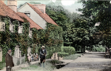 Ivy Cottages, Bowser Bottom, next to Wire Mill Dam, looking towards Whiteley Wood Road