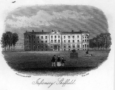 Engraving of the Infirmary, later renamed Royal Infirmary
