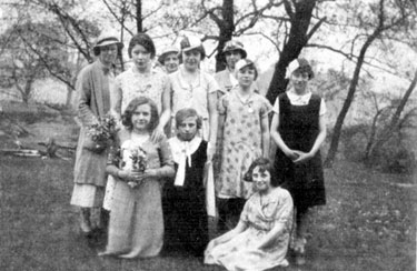 Members of the Junior Club (Helen Wilson Settlement), who spent Jubilee Week at the Settlement Cottage in Derbyshire