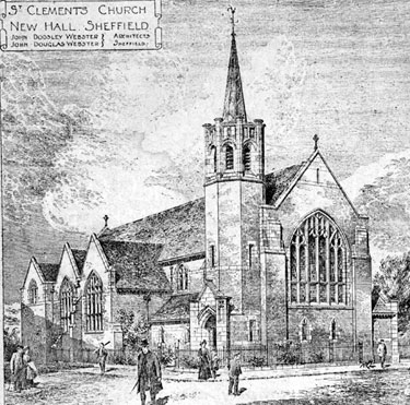 St. Clements Church, New Hall, (Eyre Memorial), Paget Street, consecrated 12th September 1914 	