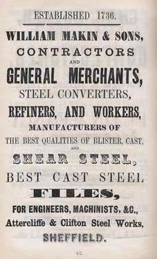 William Malin and Sons, steel converters and refiners, Clifton Steel Works and Attercliffe 