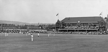 Cricket match at Bramall Lane looking South East