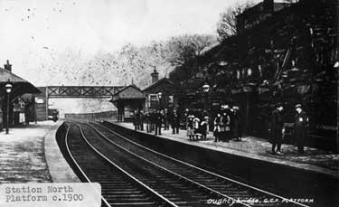 Oughtibridge Station (Great Central Railway) , north platform, c. 1900