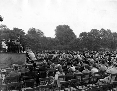 World War Two, Food Production Show, Endcliffe Park, opening ceremony