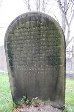 Thomas and Elizabeth Booker gravestone, Dore