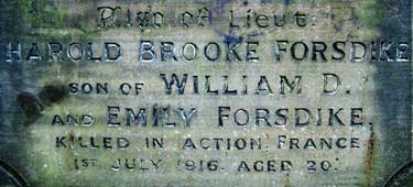 Forsdike Memorial, Sheffield General Cemetery