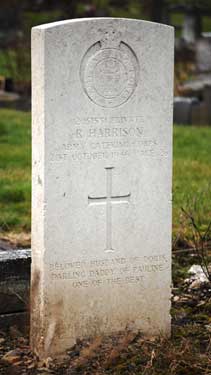 Memorial to Private (2051531) Reginald Harrison, Army Catering Corps, 21 Oct 1946, aged 26, Abbey Lane Cemetery