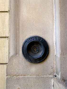 Victorian push bell (now defunct) in the caretaker's entrance on the former Midland Bank, Church Street.