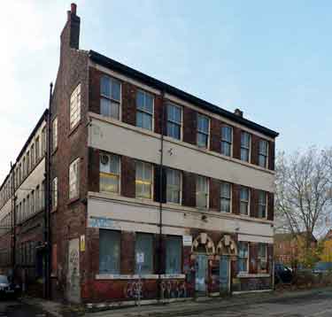 Former Taylor's Ceylon Works, Thomas Street.  Formerly a horn-cutting works making handles for cutlery.
