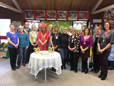 Chapeltown Library 30th birthday celebrations  showing (right) Councillor Anne Murphy, Lord Mayor, 2017 - 18