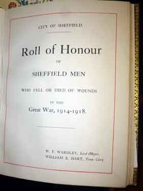 Sheffield roll of honour, Salle Lawrence, Bapaume