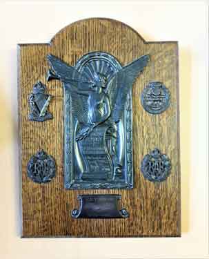 In loving memory of J. E. Moorhouse and P. C. Richards who laid down their lives in the Great War 1914-1918, Weights and Measures Office, Sheffield